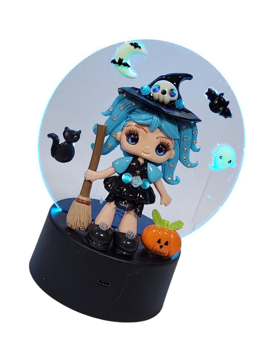 Figura decorativa redondo Bruja Azul 2