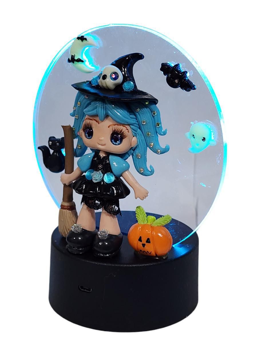 Figura decorativa redondo Bruja Azul 3