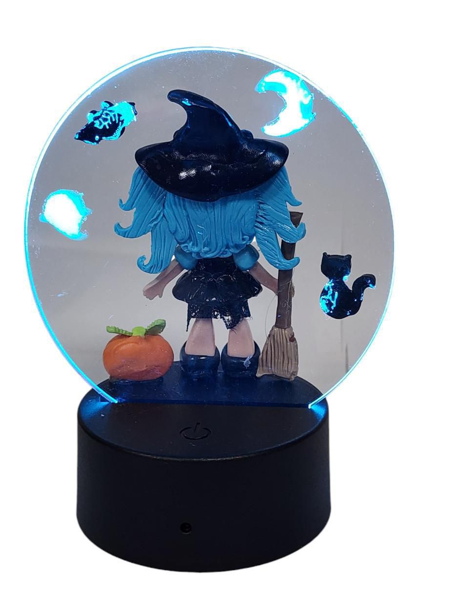 Figura decorativa redondo Bruja Azul 4