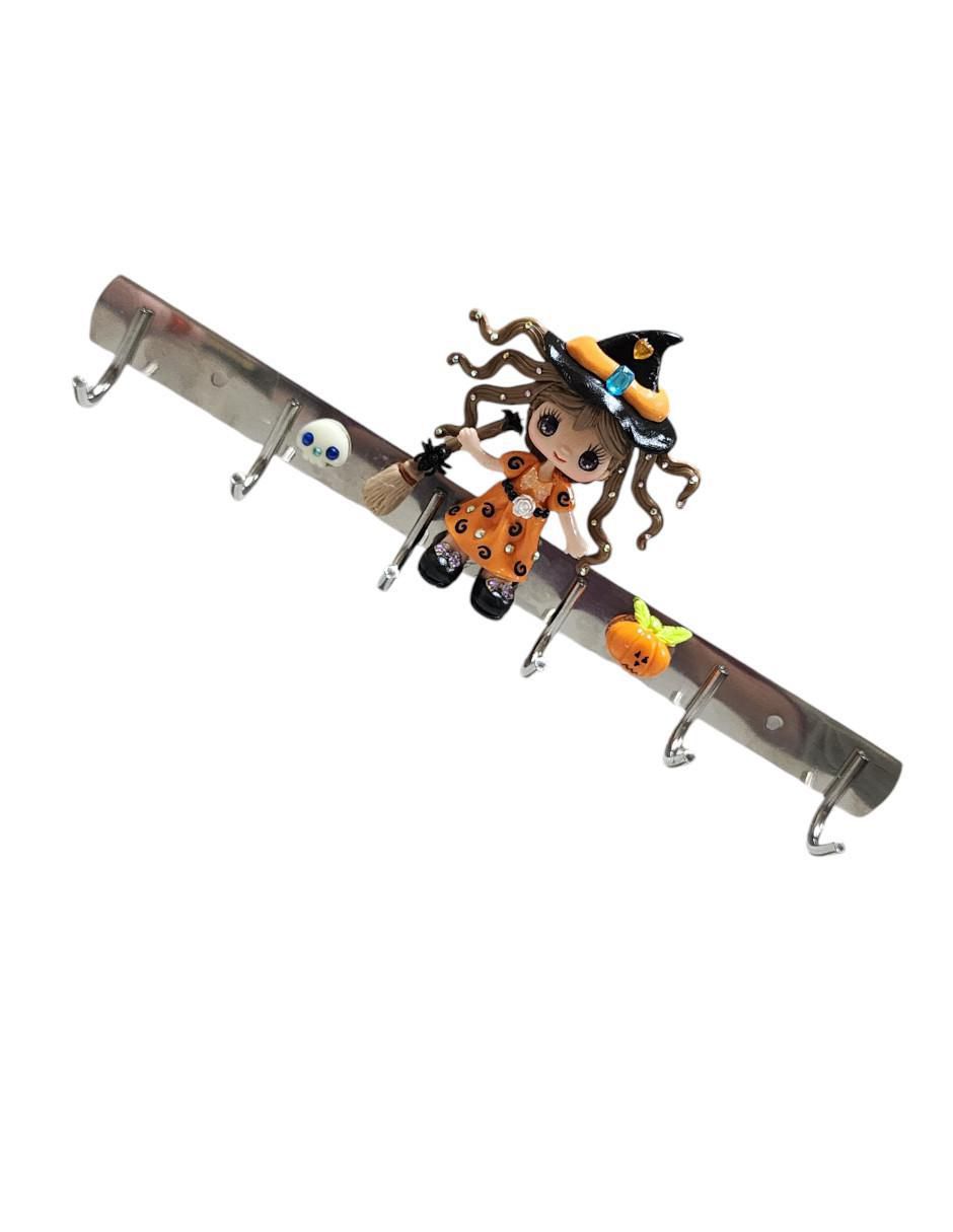 Perchero de pared de acero inoxidable 6 ganchos 2