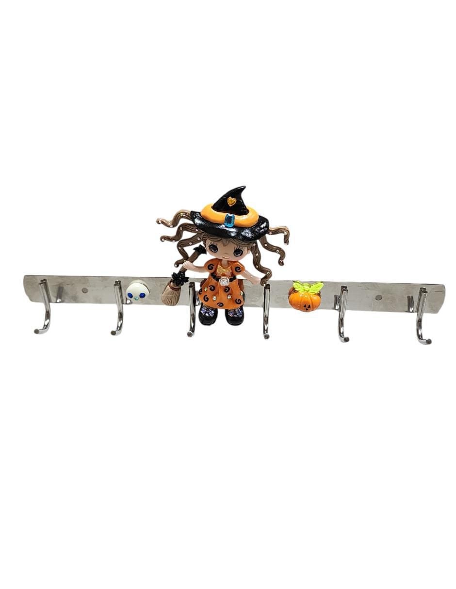 Perchero de pared de acero inoxidable 6 ganchos 5