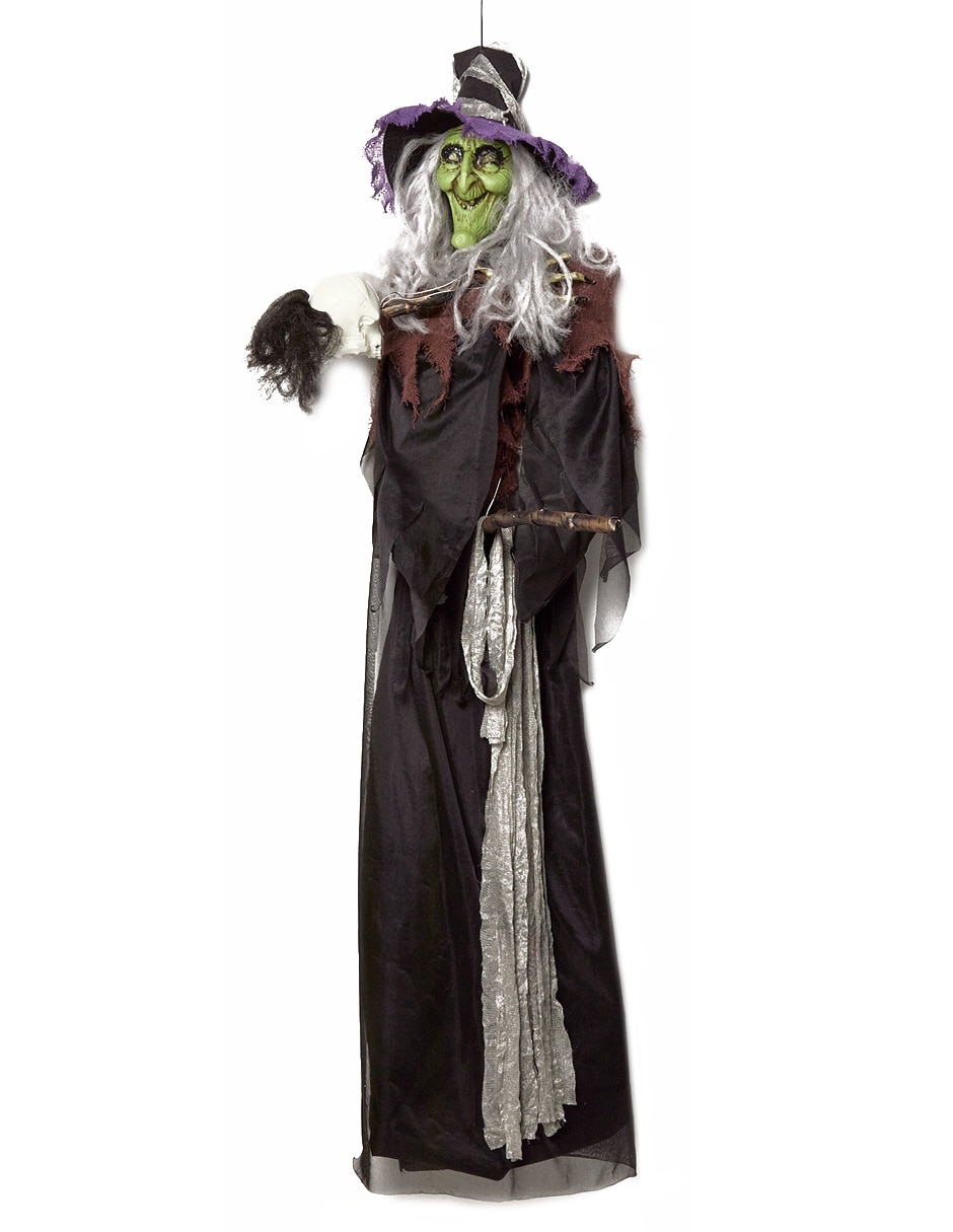 Figura decorativa de Halloween con forma de bruja