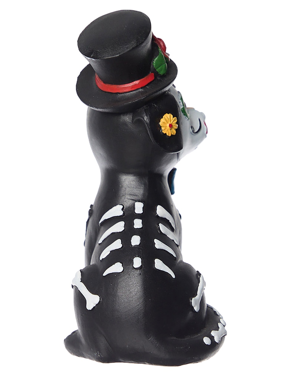 Figura decorativa de Halloween con forma de perro catrín 3