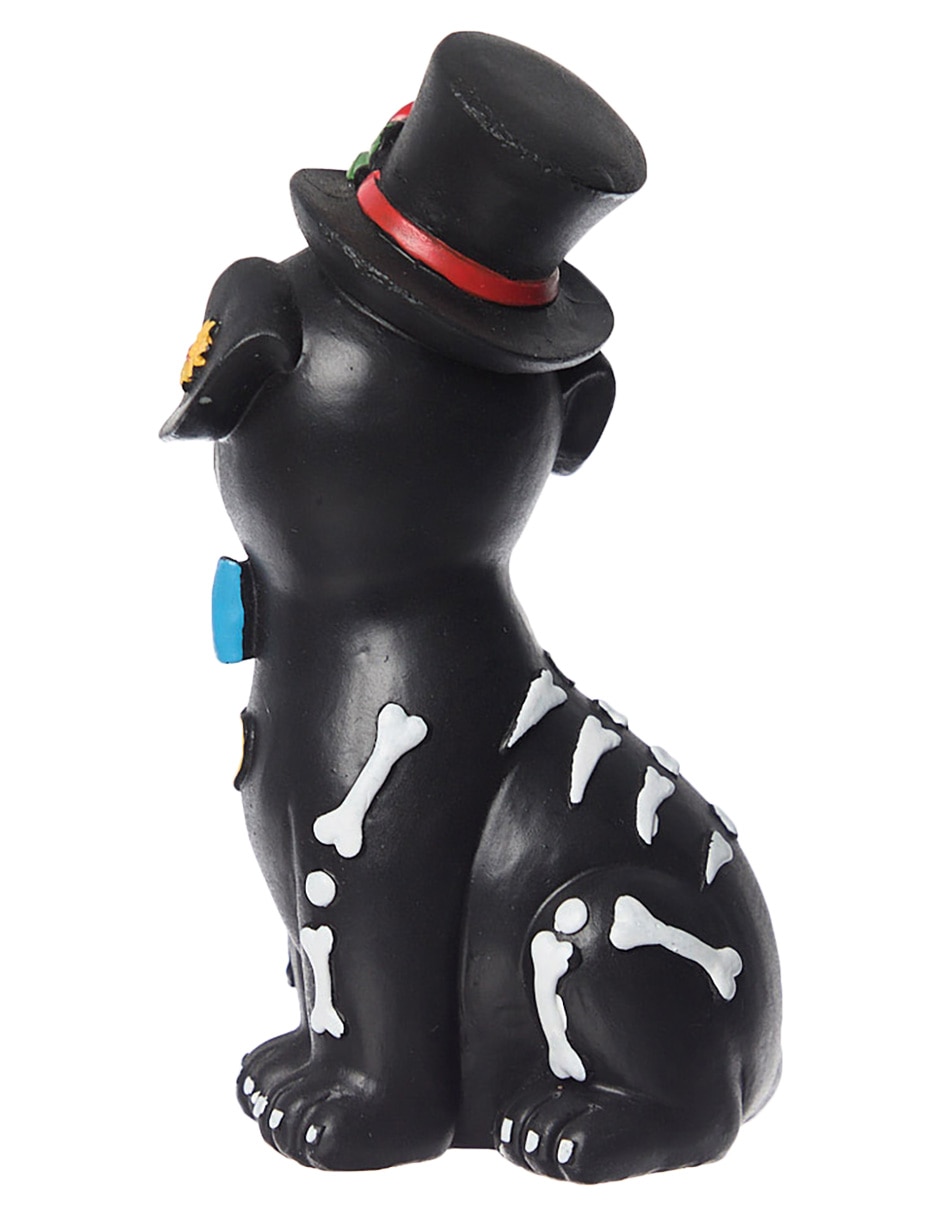 Figura decorativa de Halloween con forma de perro catrín 4