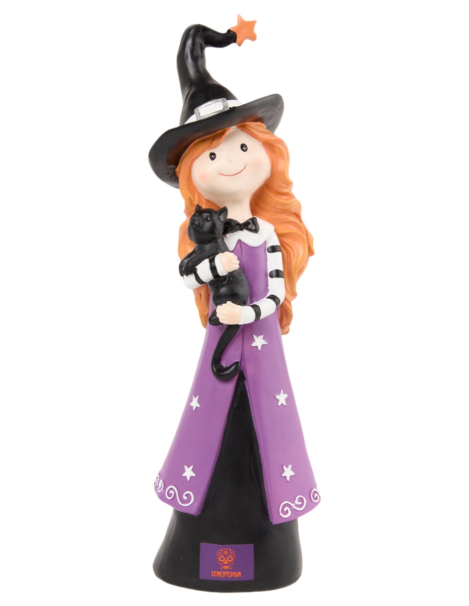 Figura decorativa de Halloween con forma de bruja