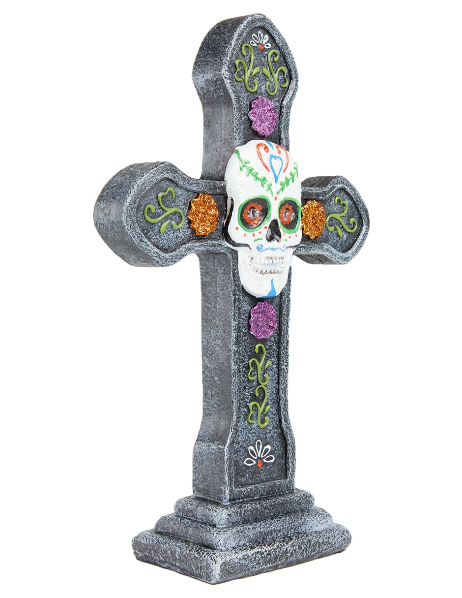 Figura decorativa de Día de Muertos con forma de cruz 2