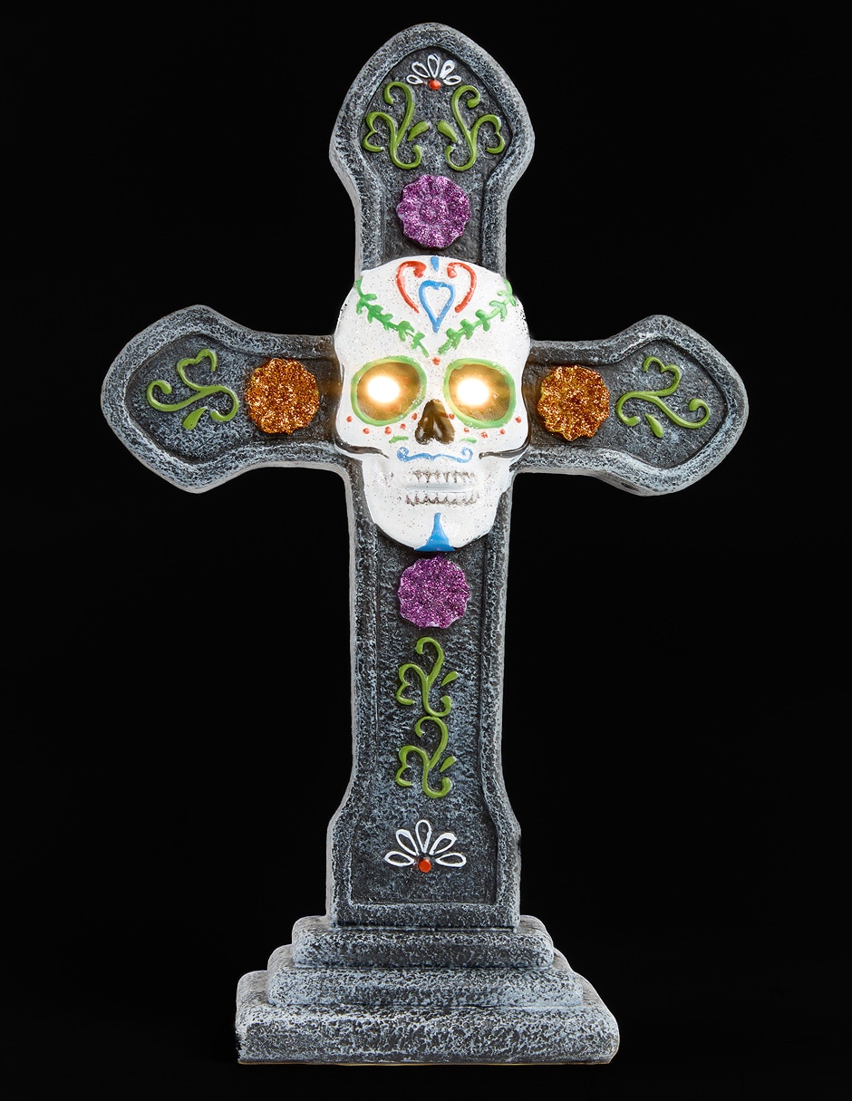 Figura decorativa de Día de Muertos con forma de cruz 6