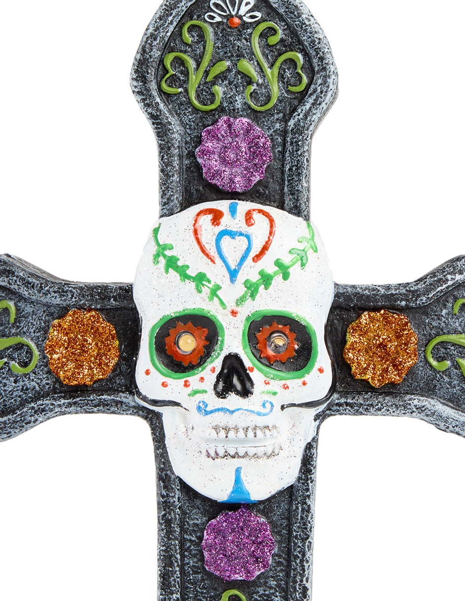 Figura decorativa de Día de Muertos con forma de cruz 4