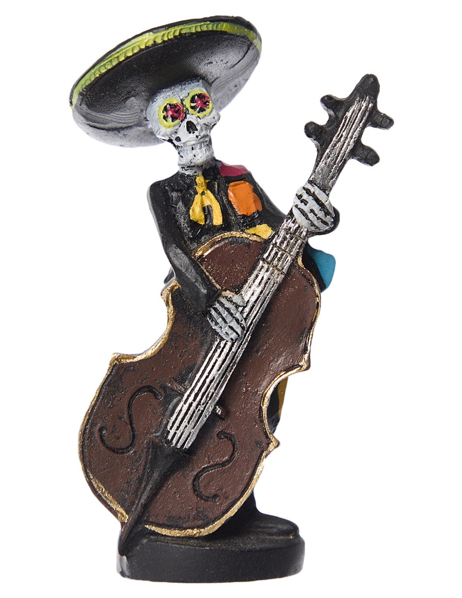 Figura decorativa de Día de Muertos con forma de mariachi