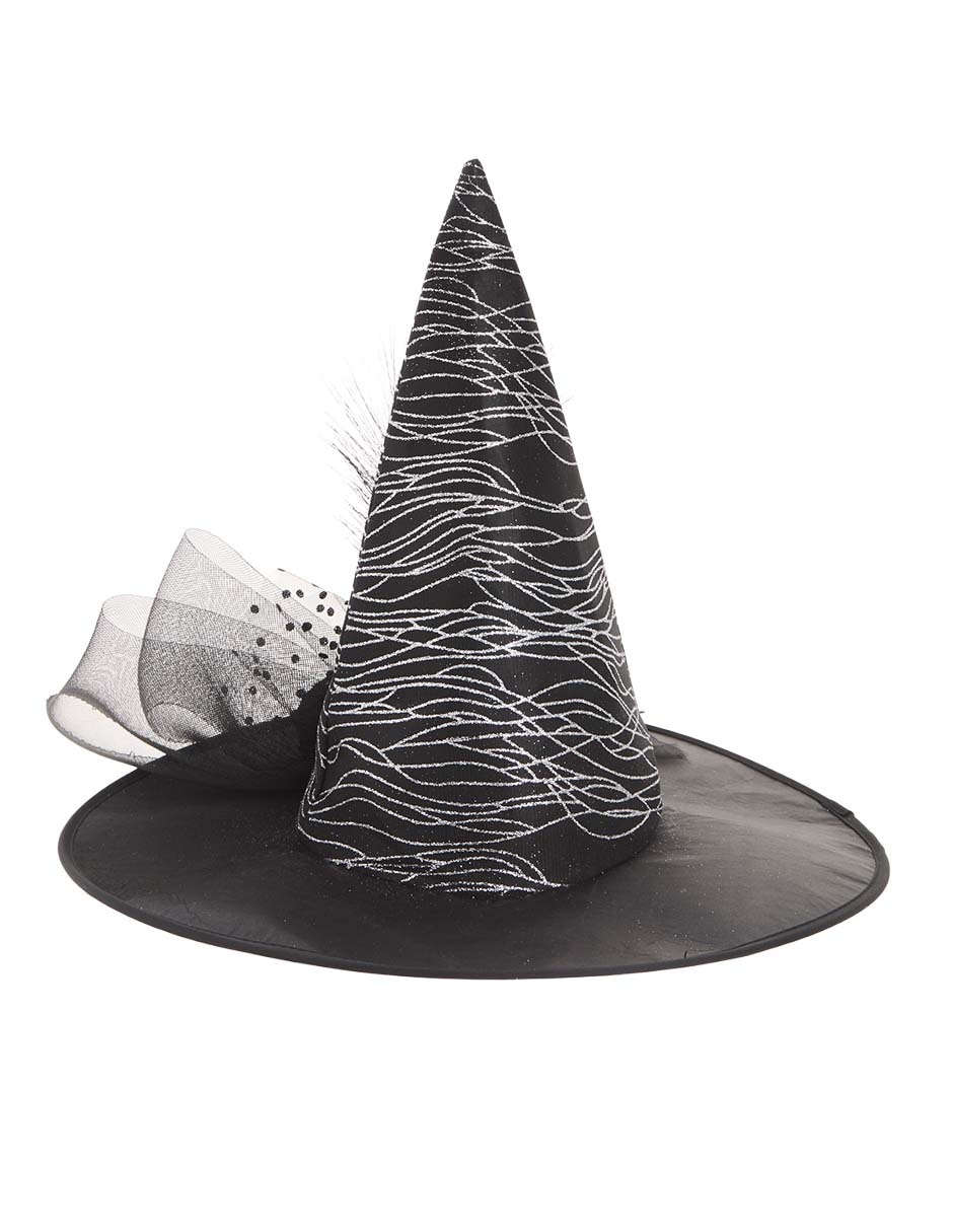Sombrero de halloween para disfraz Deluxe Black Witch Hat 3
