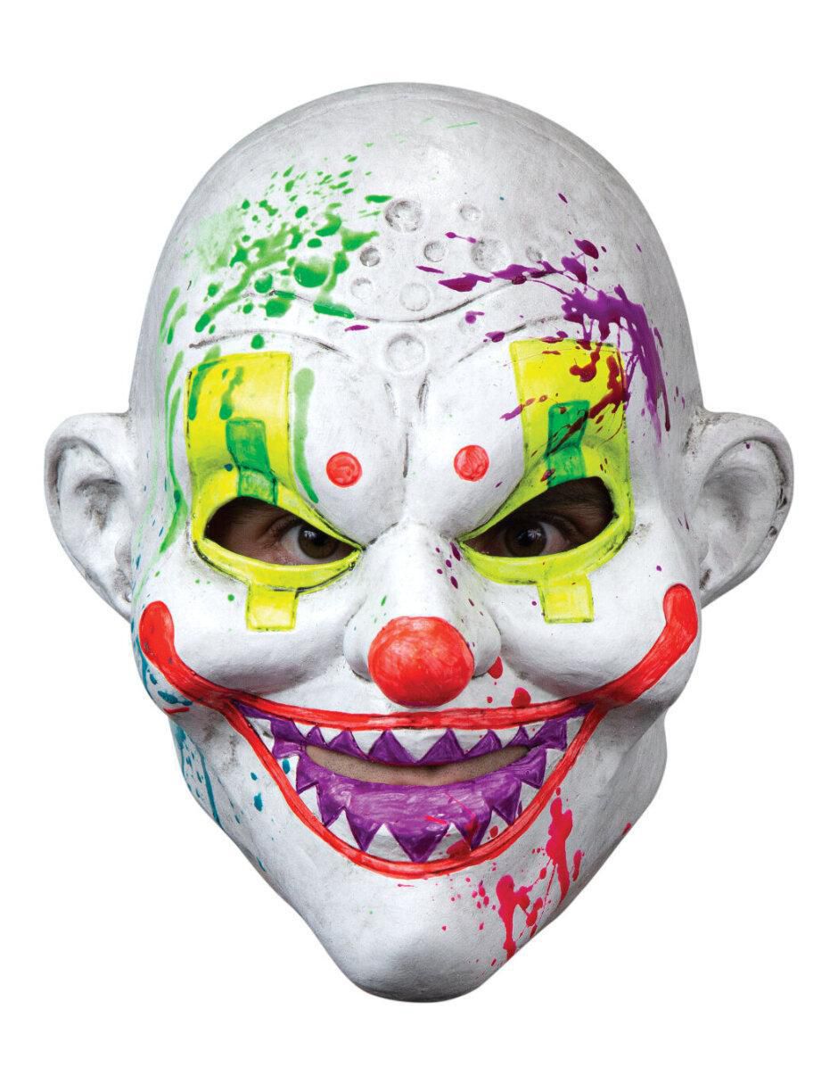 Máscara para disfraz de Payaso Neón Diseño Original Máscara para disfraz de Payaso Neón Diseño Original