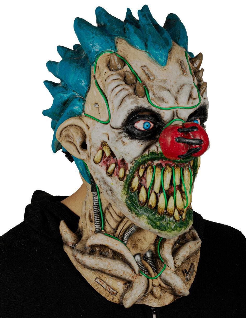 Máscara para disfraz de payaso con picos y luz led Clowns Led 5