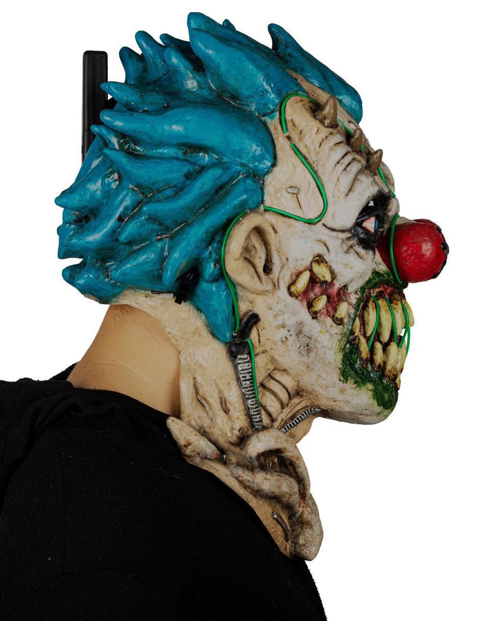 Máscara para disfraz de payaso con picos y luz led Clowns Led 6