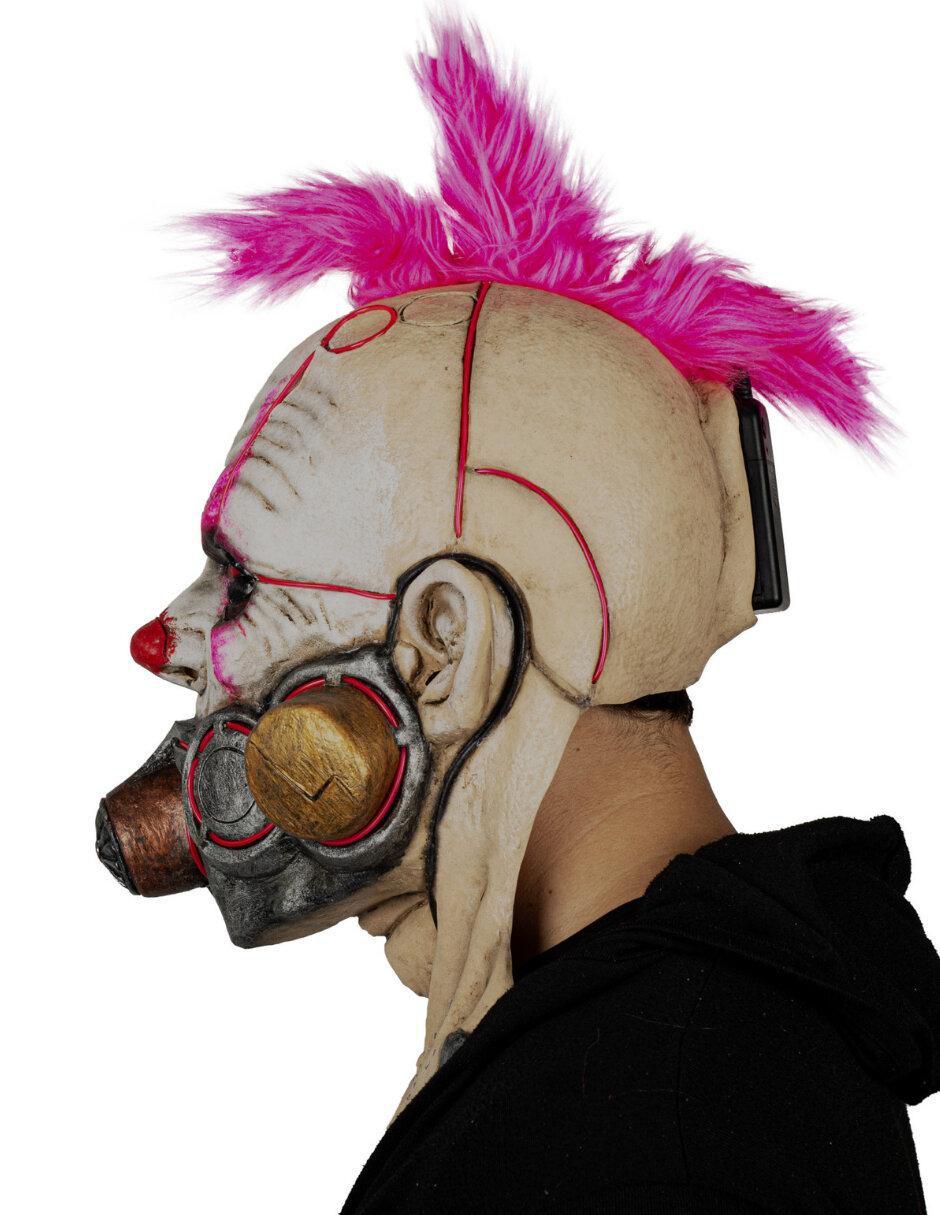 Máscara para disfraz de Payaso Cyberpunk Clowns Led 4