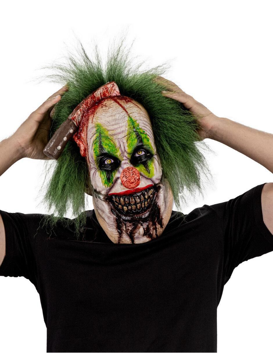 Máscara para disfraz de payaso con cuchillo Clowns Máscara para disfraz de payaso con cuchillo Clowns