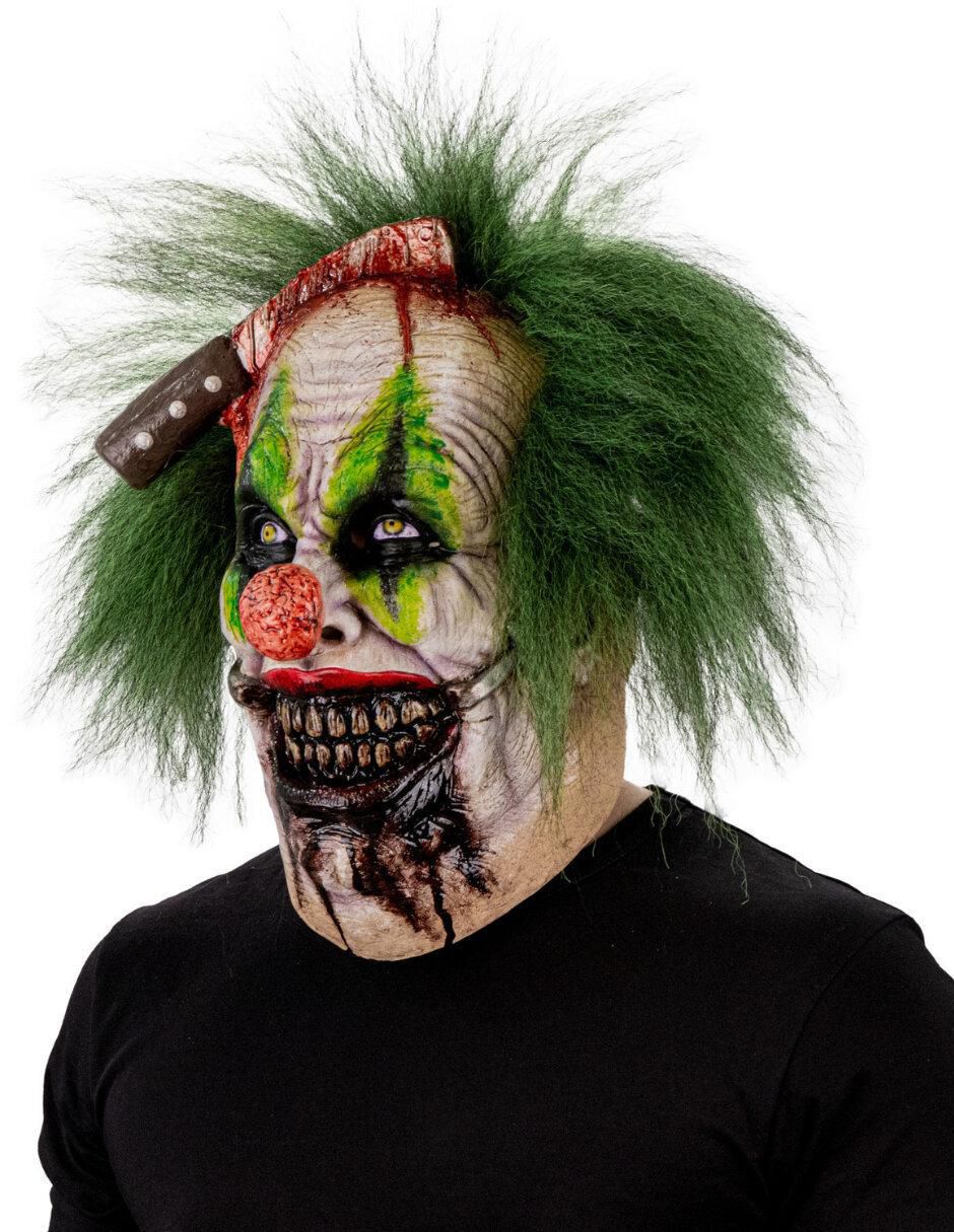 Máscara para disfraz de payaso con cuchillo Clowns 5