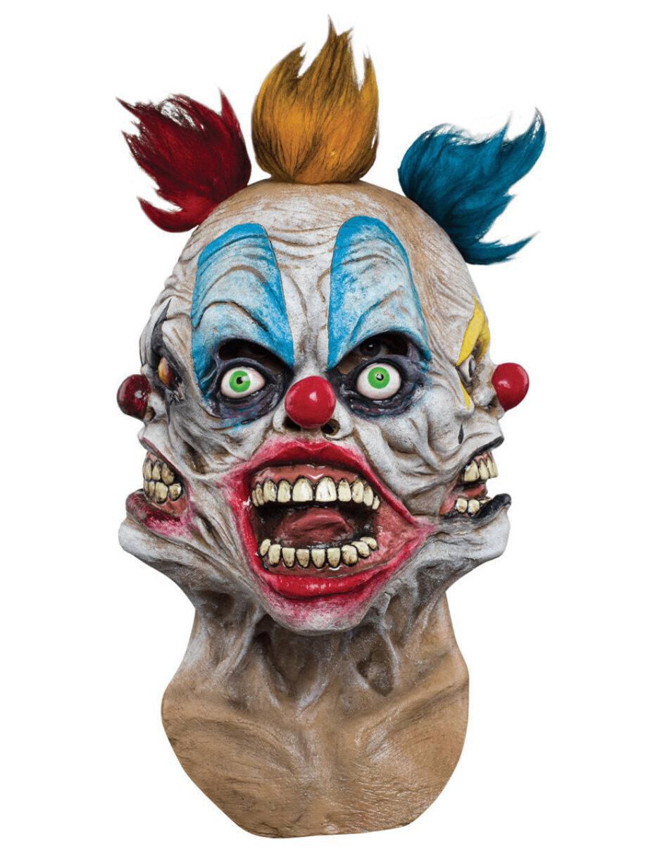 Máscara para disfraz de payaso tres caras Clowns