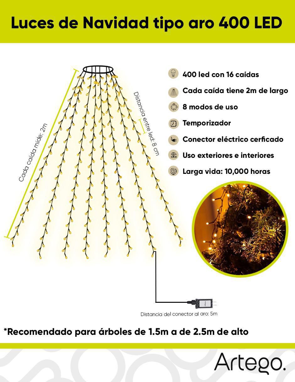 Serie red LED Navidad con 400 focos 6