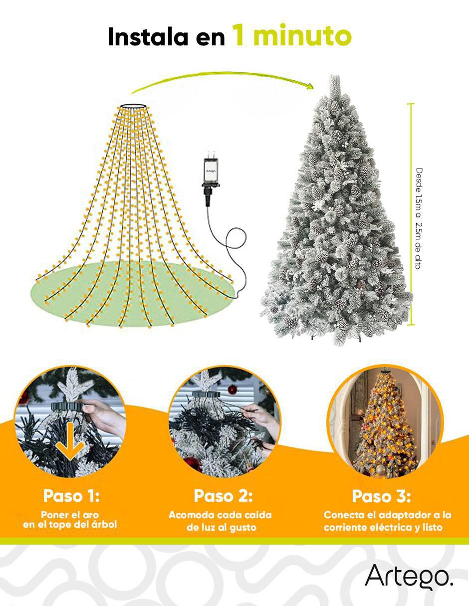 Serie red LED Navidad con 400 focos 3
