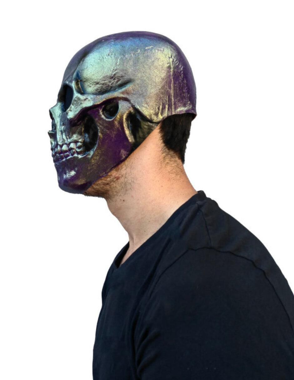 Máscara para disfraz de Calavera Metálica Skulls 2