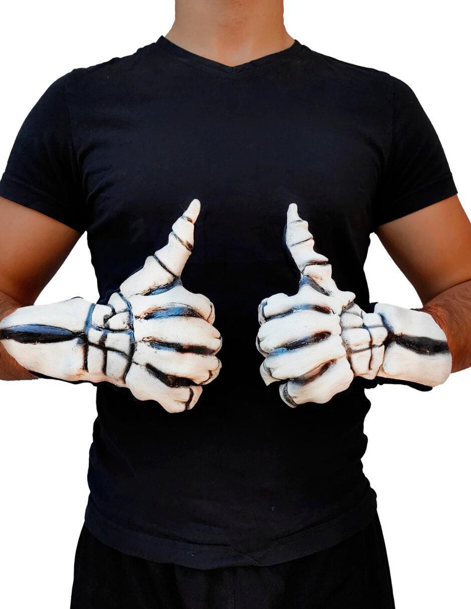 Guantes para disfraz de manos de calavera Skulls 2