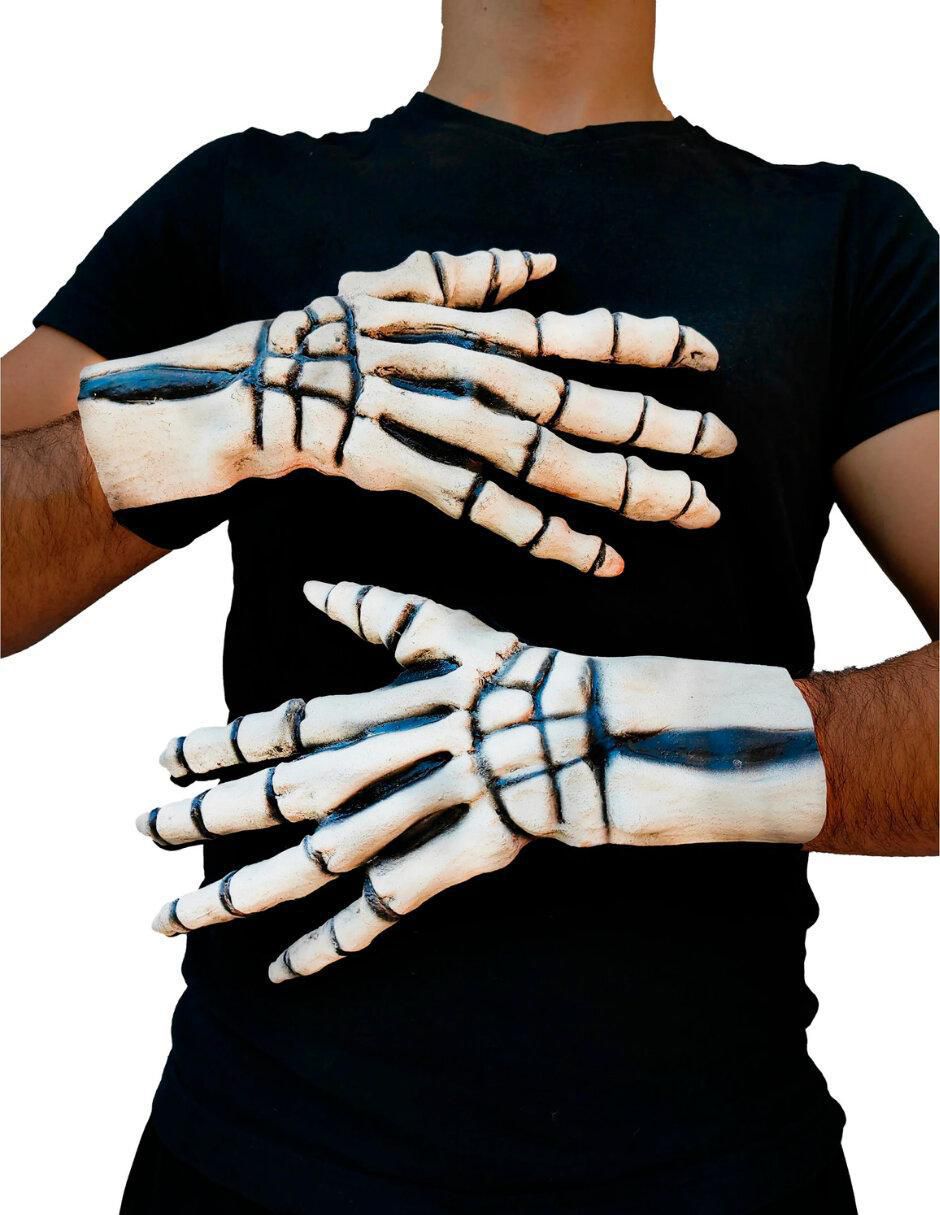 Guantes para disfraz de manos de calavera Skulls 3