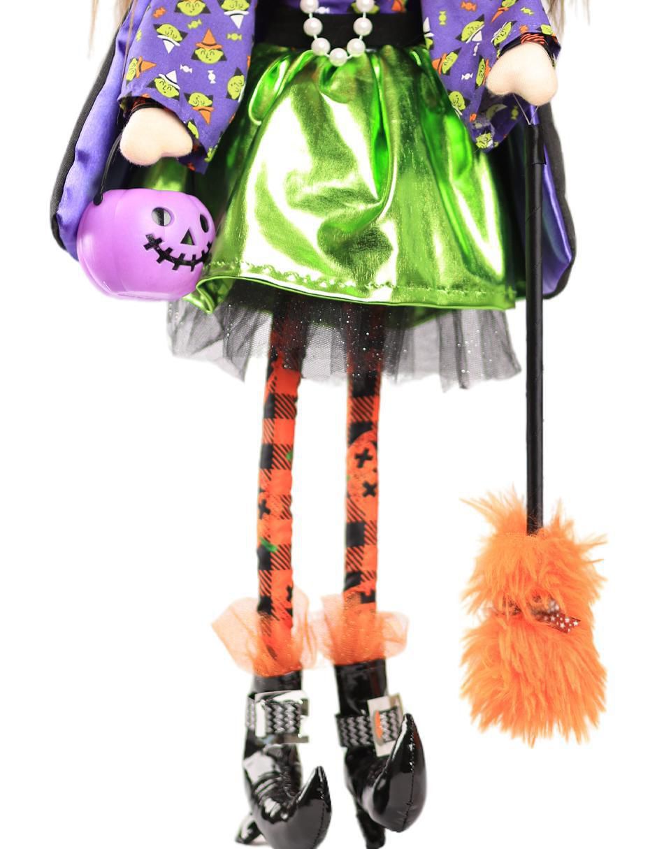 Figura decorativa de Halloween con forma de bruja 4