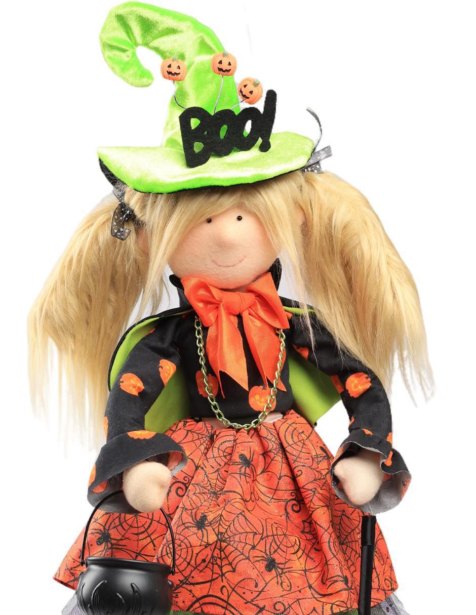 Figura decorativa de Halloween con forma de bruja 3