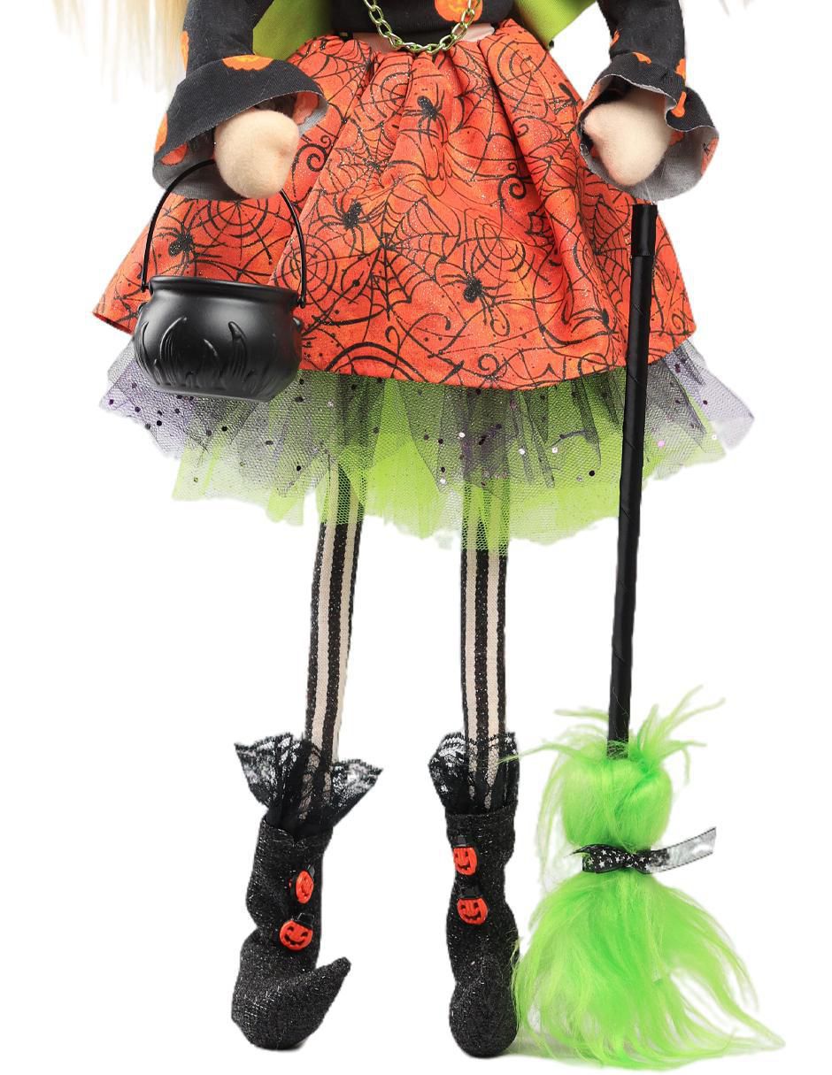 Figura decorativa de Halloween con forma de bruja 4