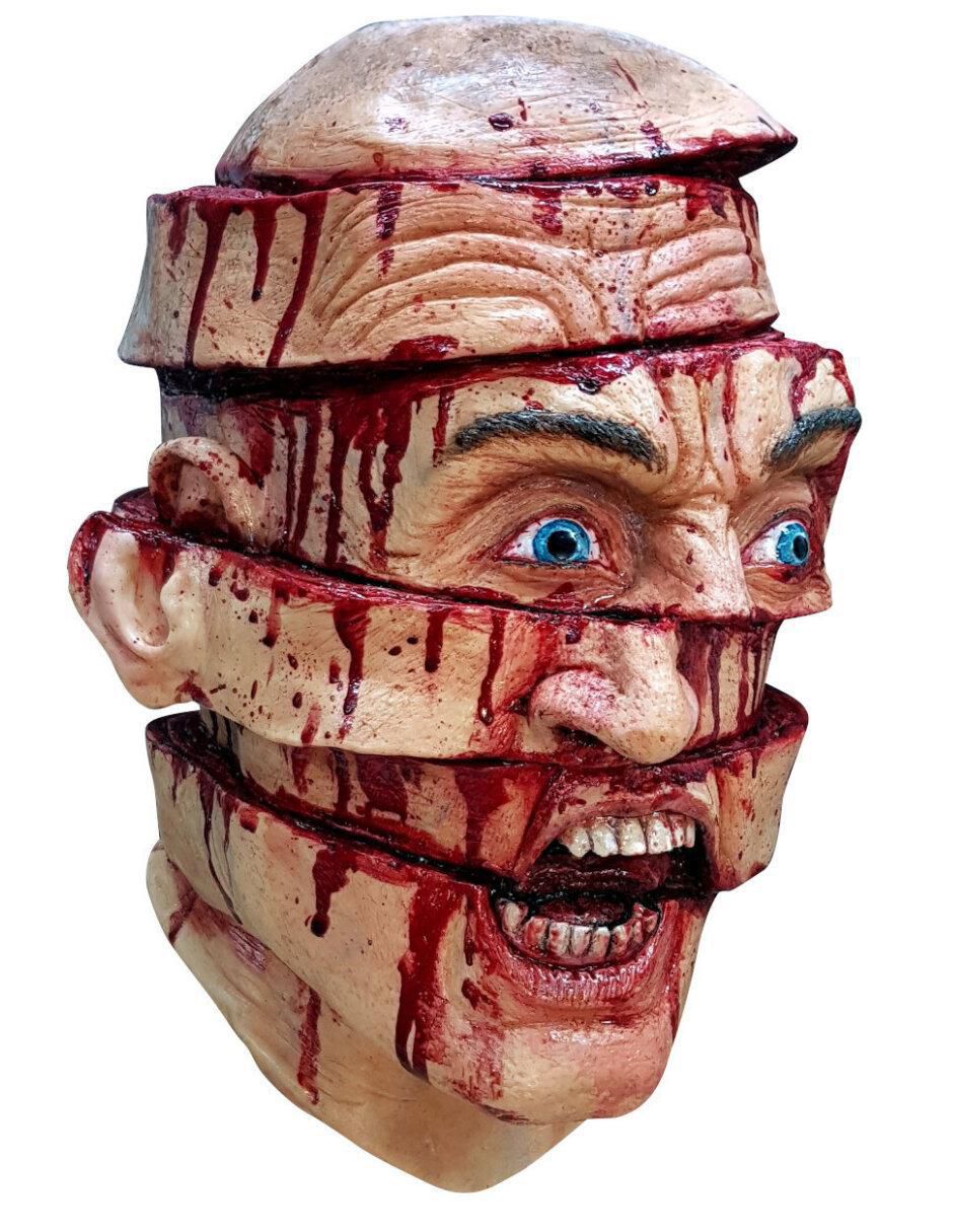Máscara para disfraz de cara cortada zombie