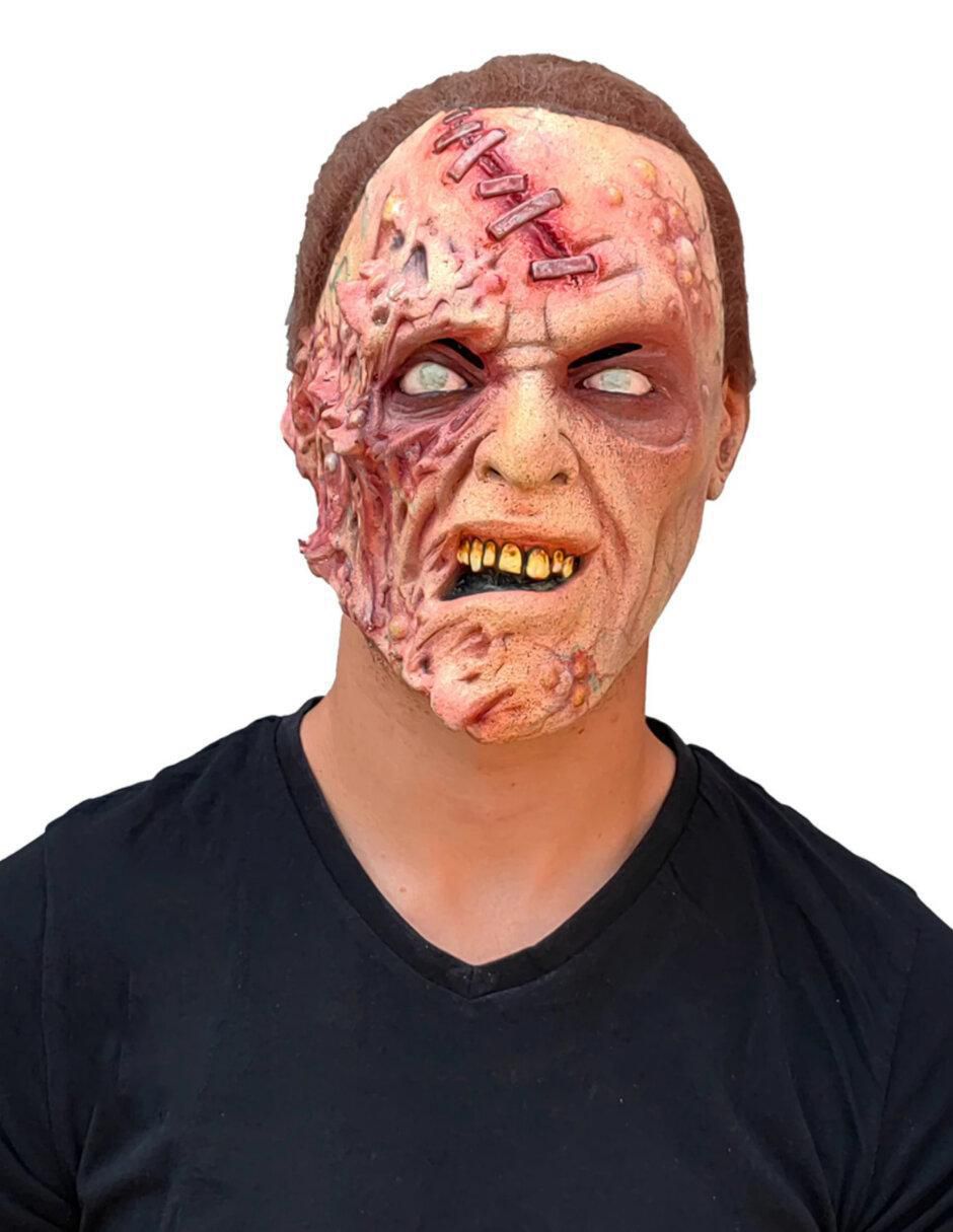 Máscara para disfraz de hombre quemado Zombie Máscara para disfraz de hombre quemado Zombie