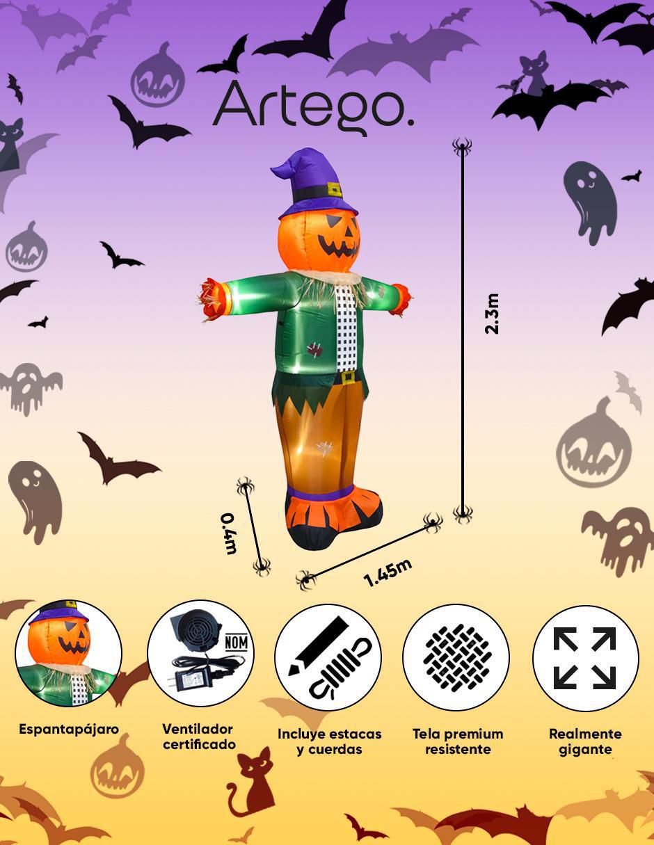 Inflable decorativo forma de espantapájaros 2