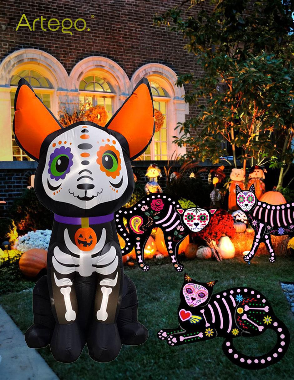 Inflable decorativo de Halloween forma de perro 4