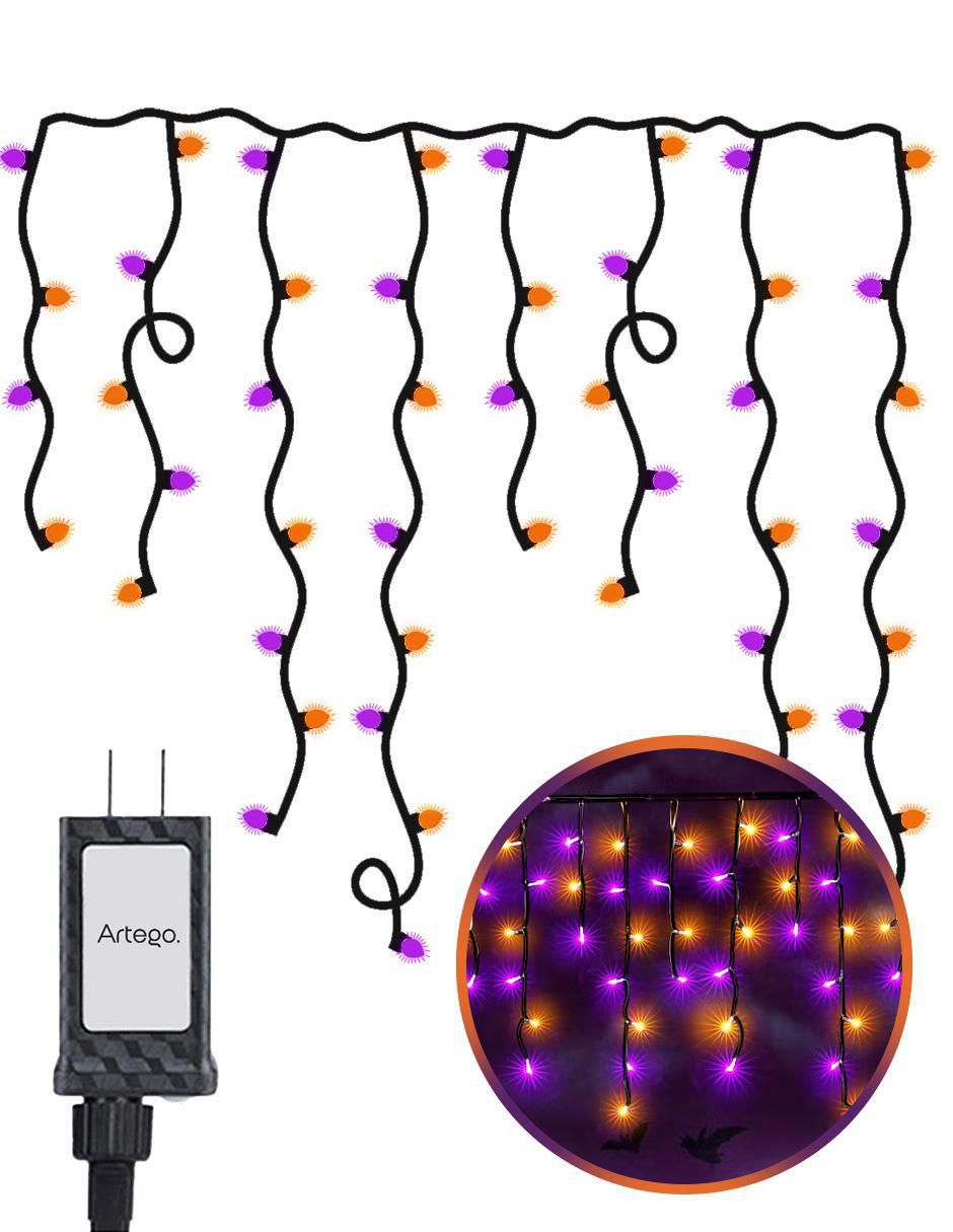 Serie funciones led luces Halloween cascada con 192 focos Serie funciones led luces Halloween cascada con 192 focos