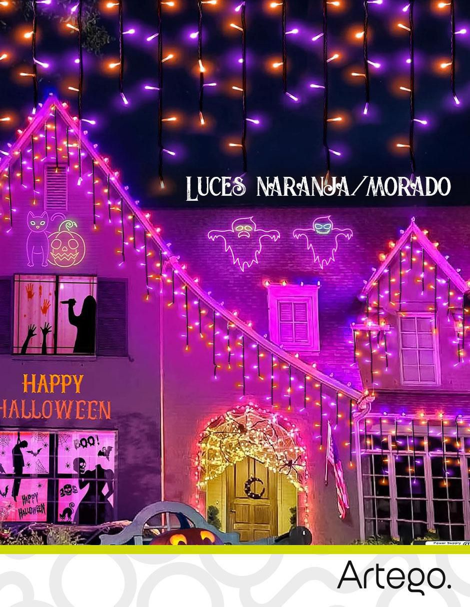 Serie funciones led luces Halloween cascada con 192 focos 2