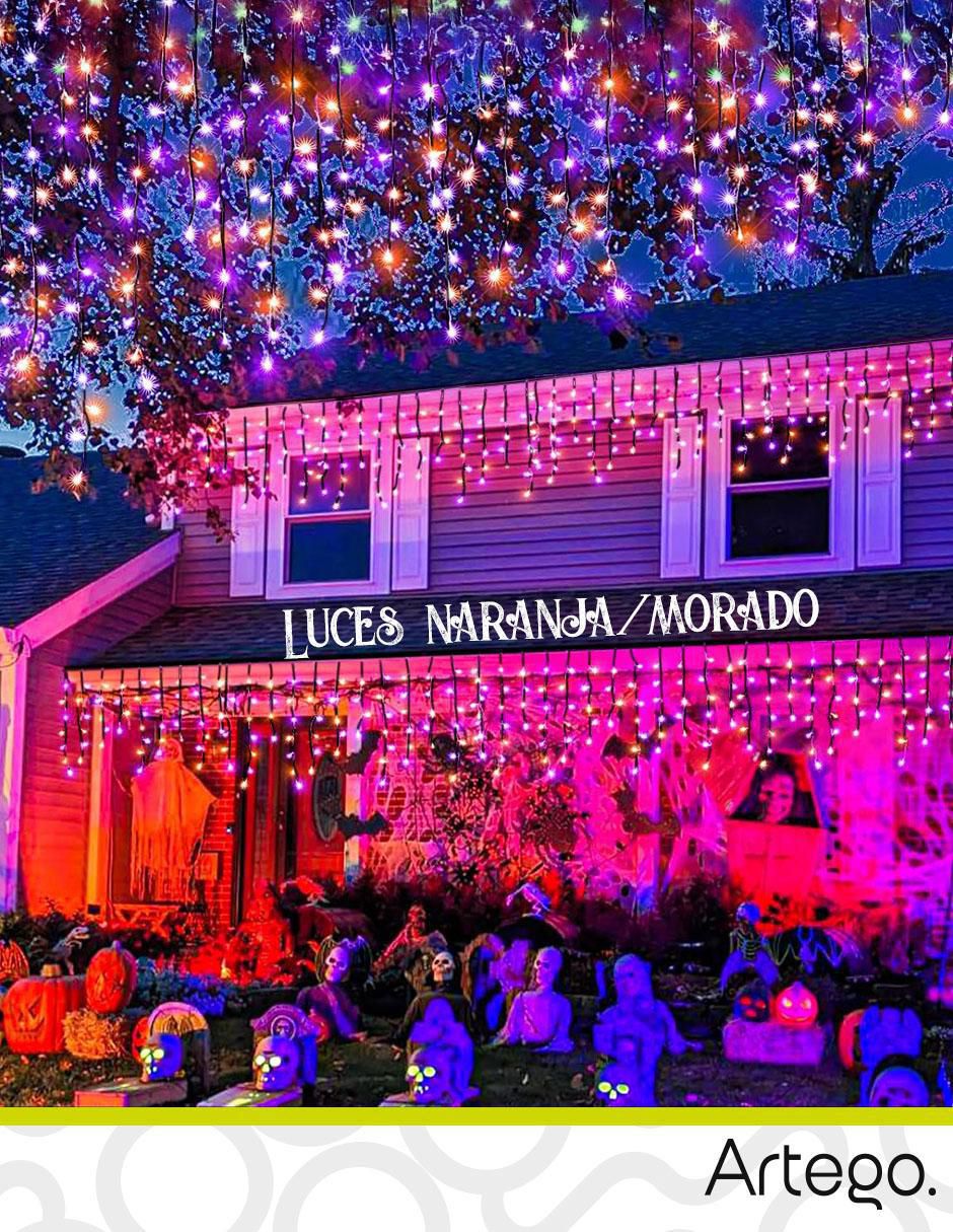 Serie funciones led luces Halloween cascada con 192 focos 5