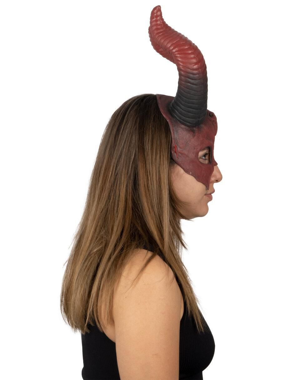 Máscara para disfraz de Diablo Cuernos Míticos Devils 4
