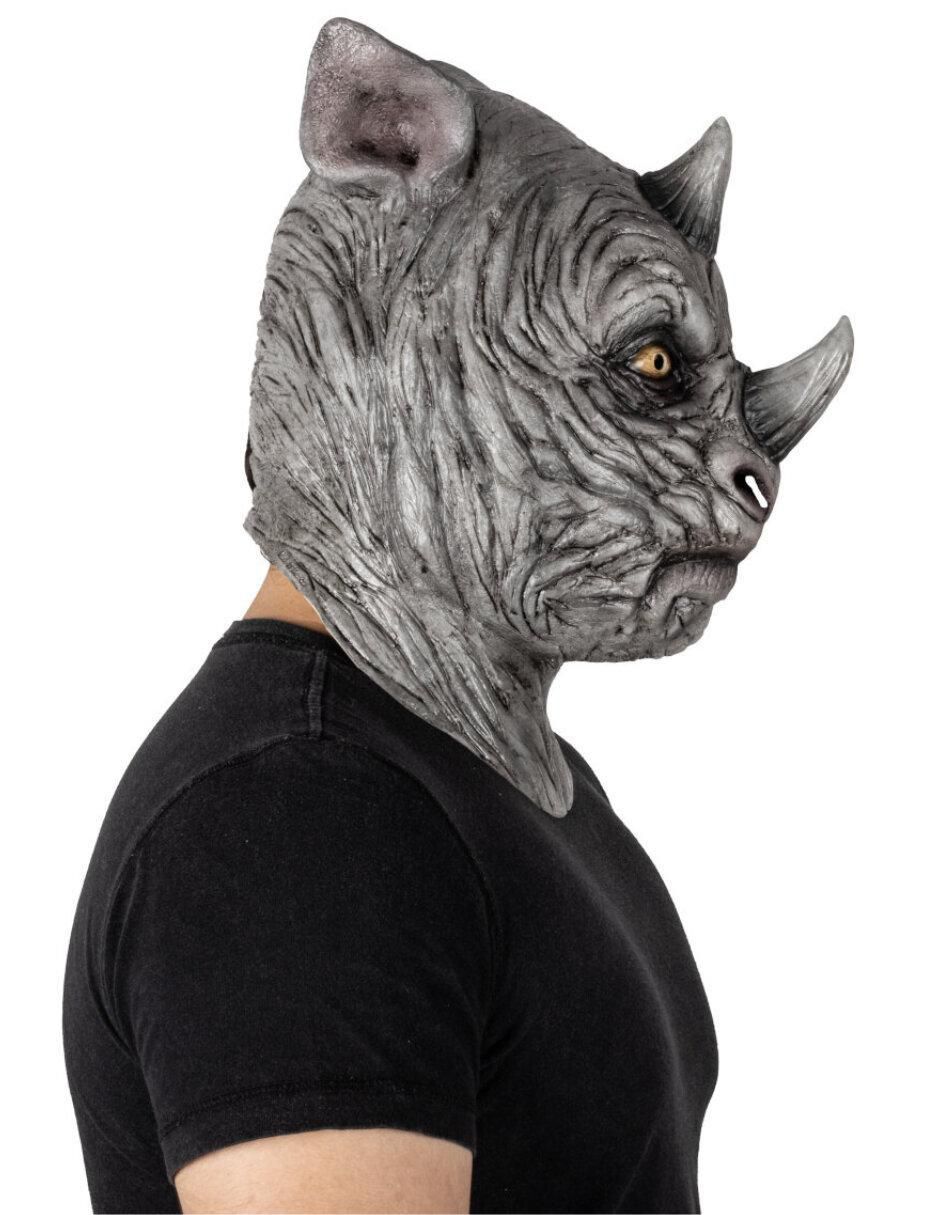 Máscara para disfraz de Rinoceronte salvaje Creepy Animals 6