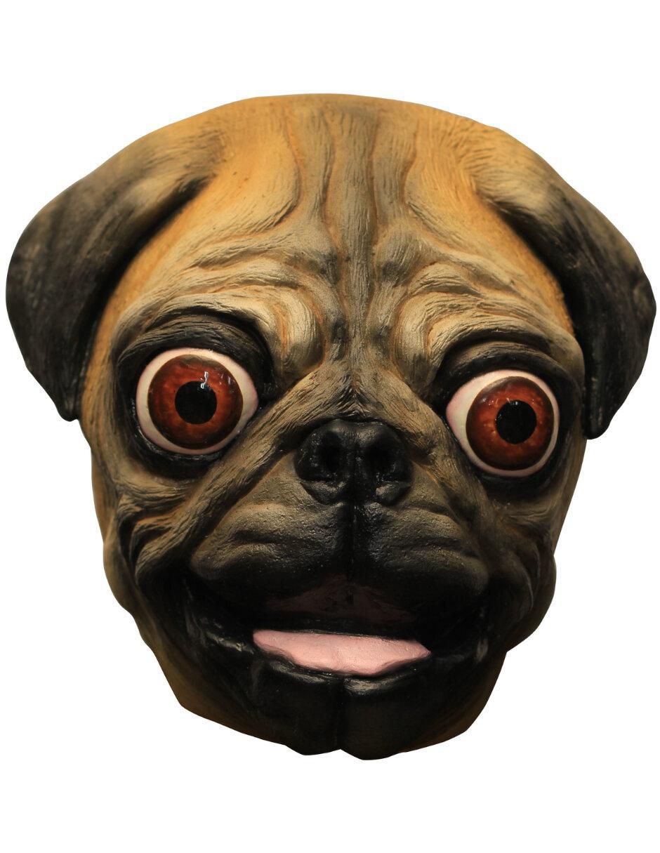 Máscara para disfraz de Perrito pug adorable Animals Máscara para disfraz de Perrito pug adorable Animals