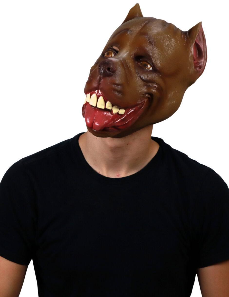 Máscara para disfraz de Perro Pitbull Riendo Animals 2