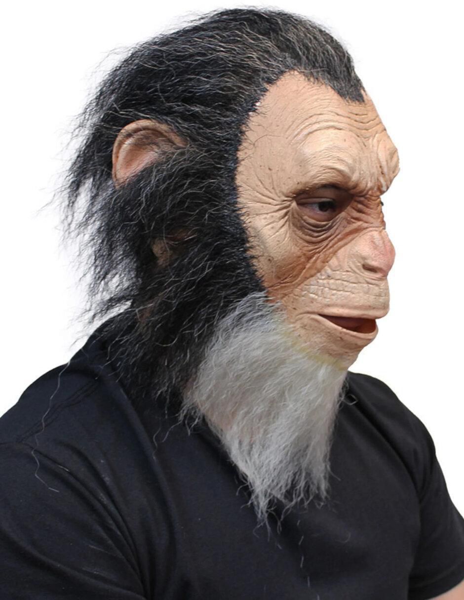 Máscara para disfraz de Mono Guerrero Viejo Animals 4