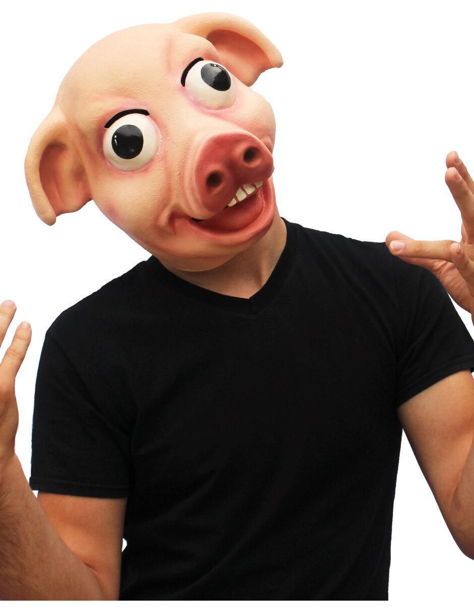 Máscara para disfraz de Cerdo sonriente Animales 2