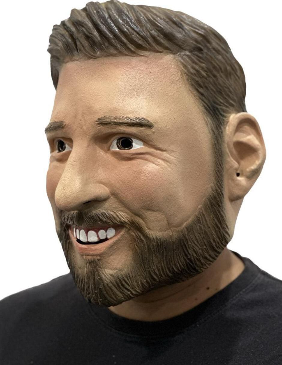 Máscara para disfraz de Futbolista L. Messi Famous People 7