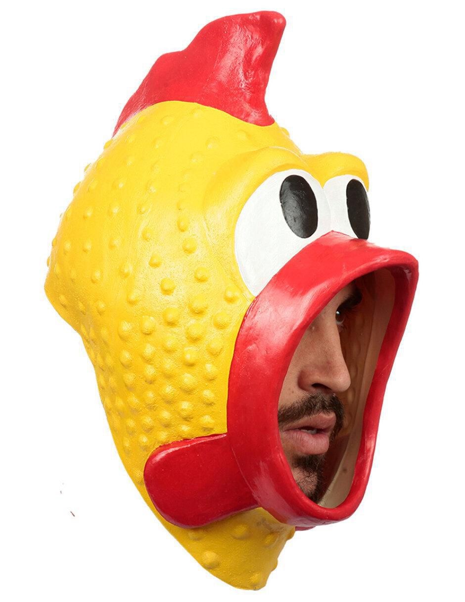 Máscara para disfraz de pollo rubber chillón 4