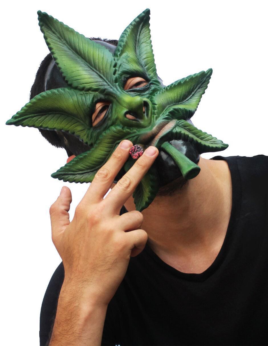 Máscara para disfraz de hierba mariguana 2