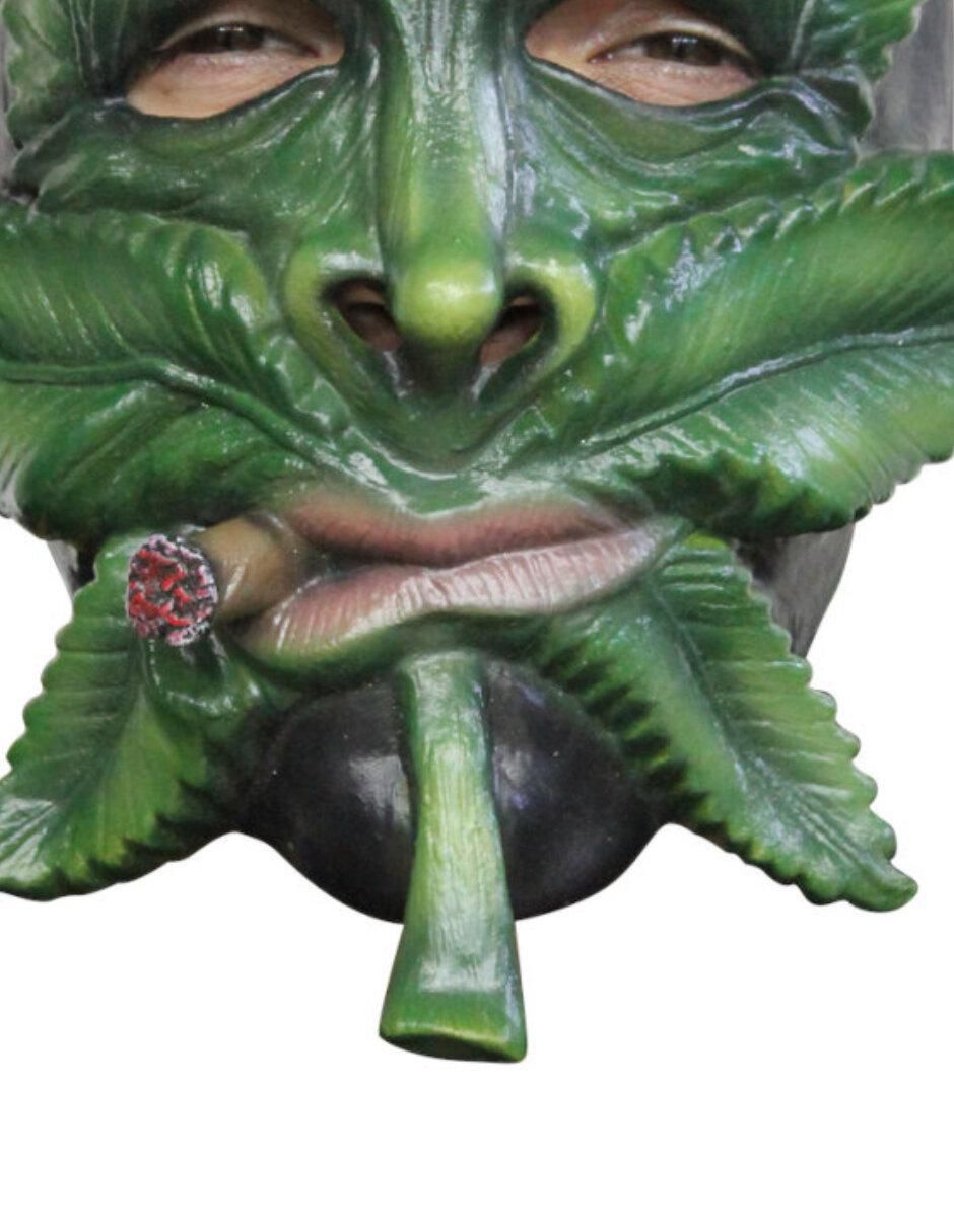 Máscara para disfraz de hierba mariguana 4