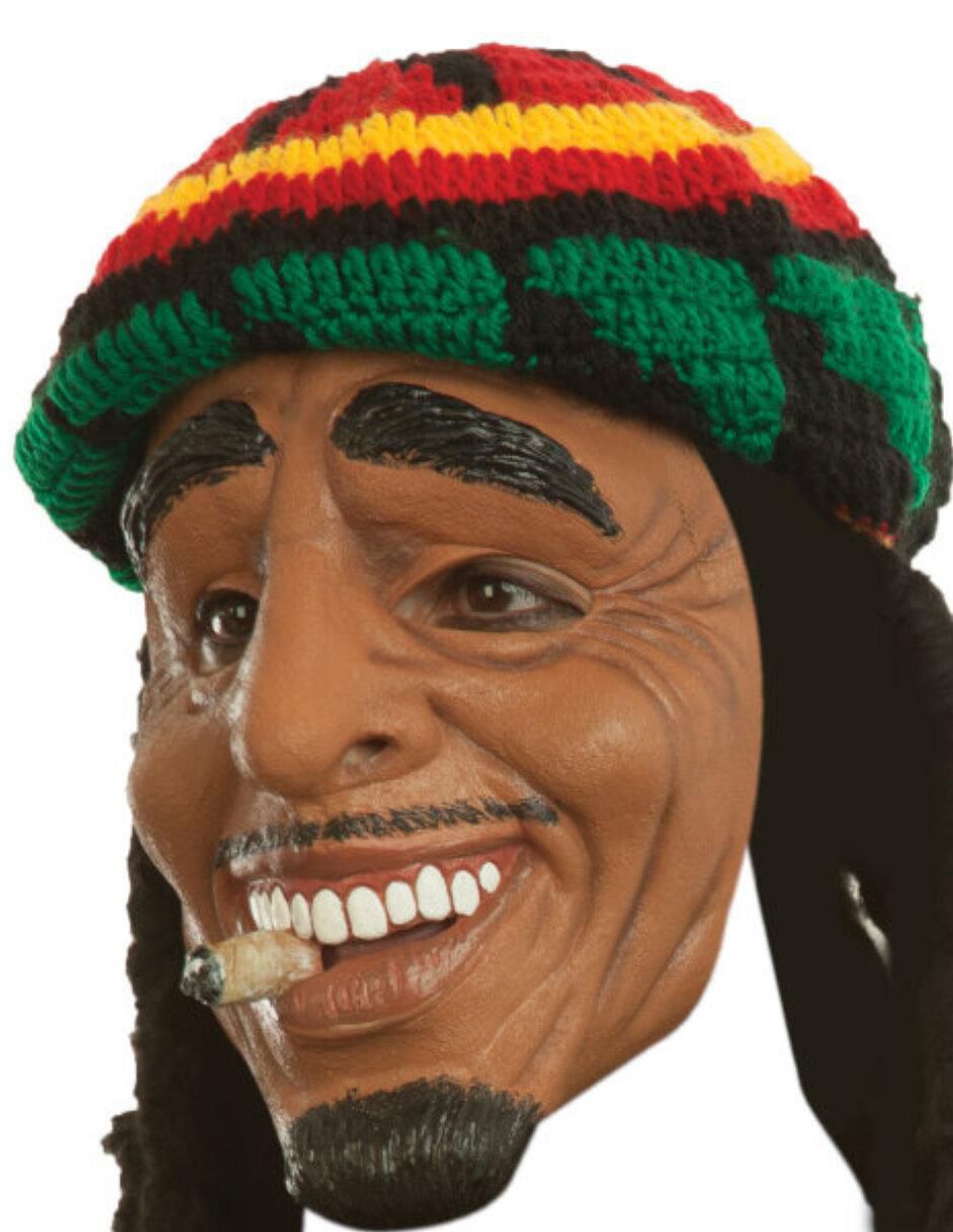 Máscara para disfraz de Bob Marley Drogo Humor 2