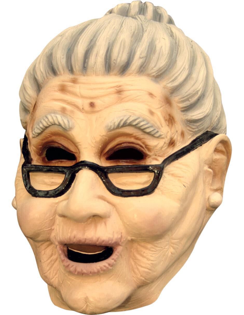 Máscara para disfraz de Abuelita tejedora Humor Máscara para disfraz de Abuelita tejedora Humor