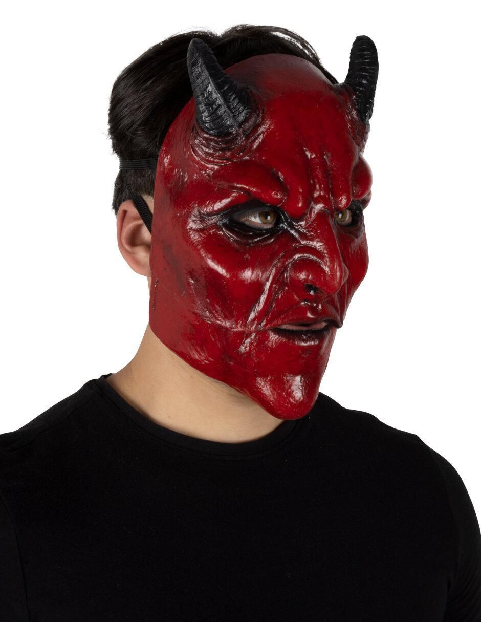 Máscara para disfraz de Demonio Lucifer Moving Mouth 2