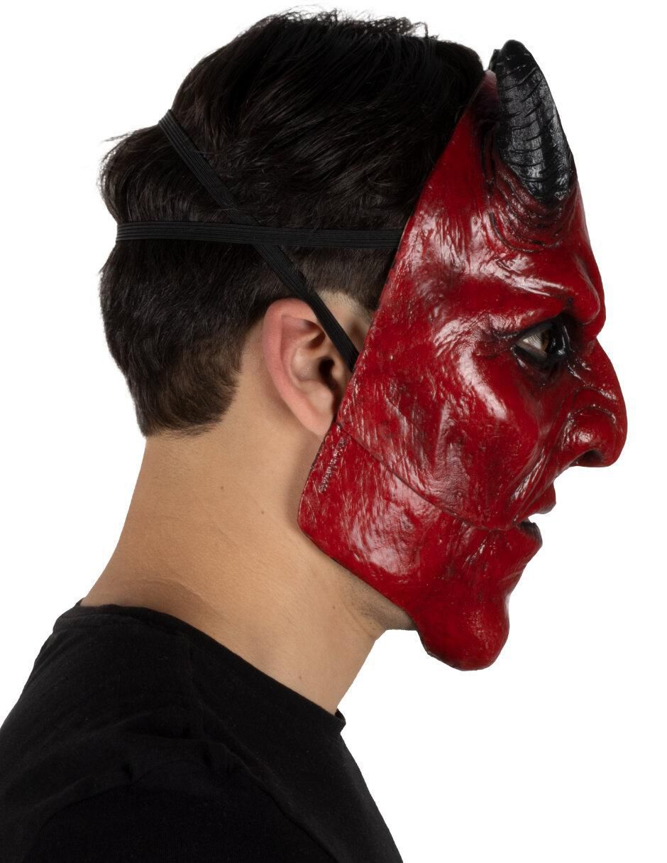 Máscara para disfraz de Demonio Lucifer Moving Mouth 3